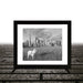 English bulldog framed art Black and white NYC skyline Picture Frame Store New Jersey