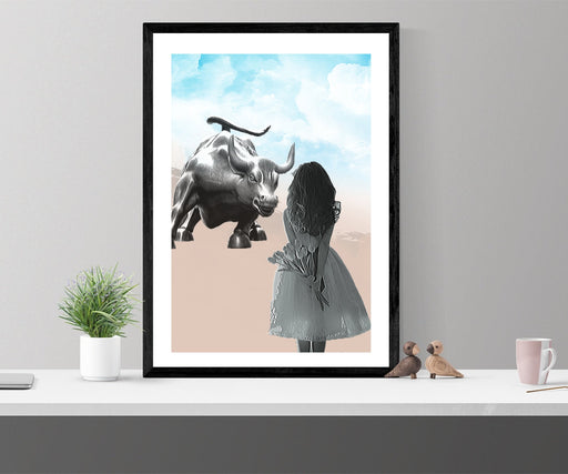 Fearless girl statue Fearless art print fashion wall art fearless girl feminist gift Girl Boss