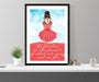 Feminist fashion poster for girls room framed art canvas