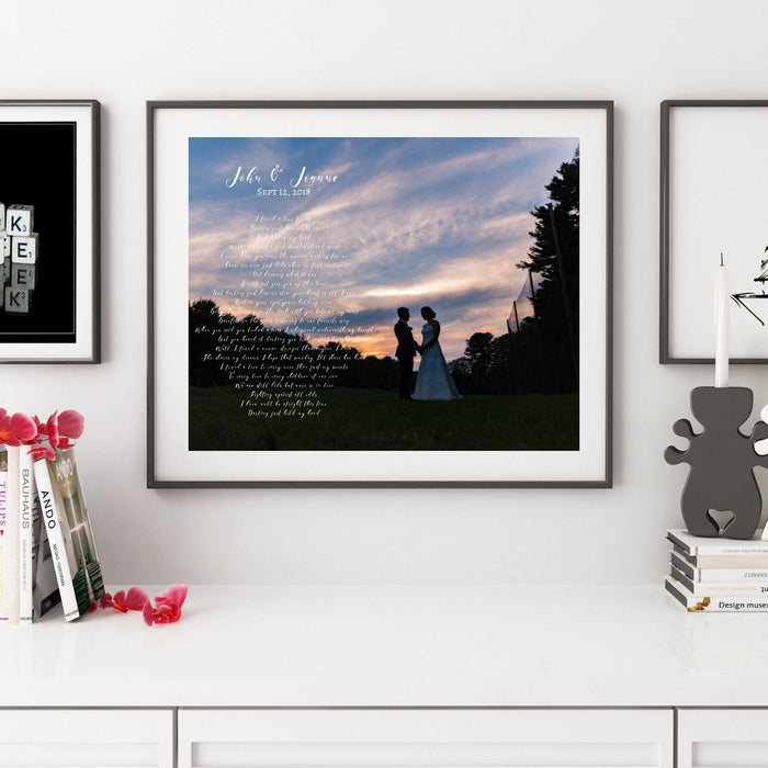 Frame custom for wedding anniversary art canvas print