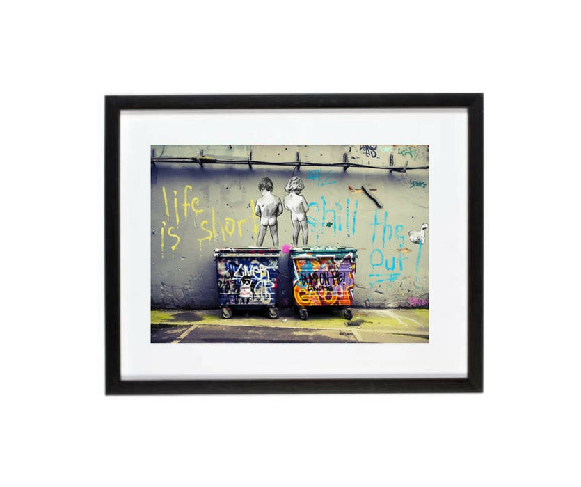 Framed Art Banksy Set of 6 Street Art