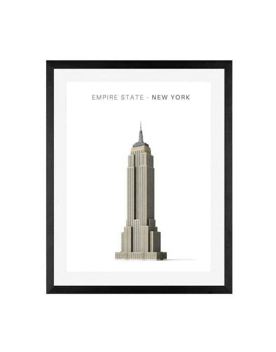 Framed Empire State building Art New York City Picture Frame Store New Jersey