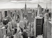 New york art Framed Black and white Bridge Lunchtime Atop a Skyscraper