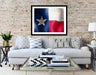 Framed Texas flag