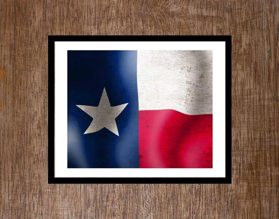 Framed Texas flag