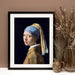 Girl with A Pearl Earring by Johannes Vermeer Feminist art Canvas