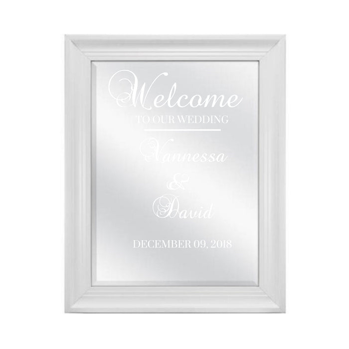 Gold Ornate Ornate Gold Frame Wedding Welcome Sign Mirror 20x30