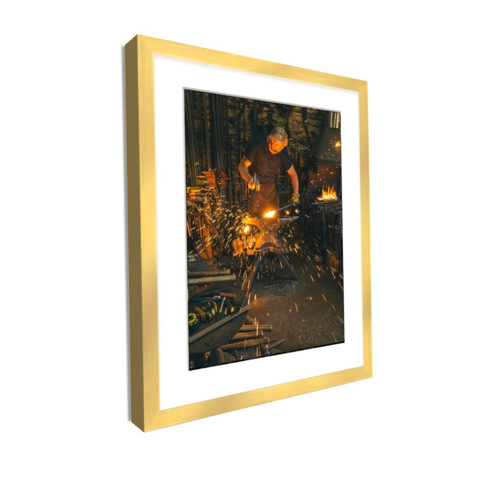 Modern Flat Lighting Gold Picture Frame