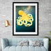 Golden Mint Octopus Wall art