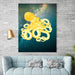 Golden Mint Octopus Wall art