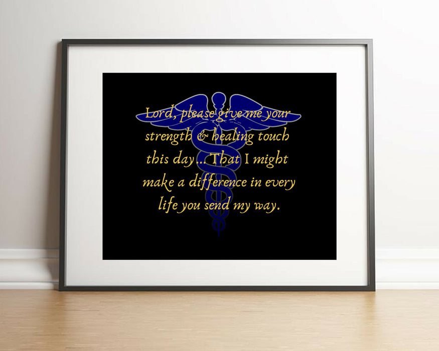 Sign for Nurse Prayer Wall art décor frame