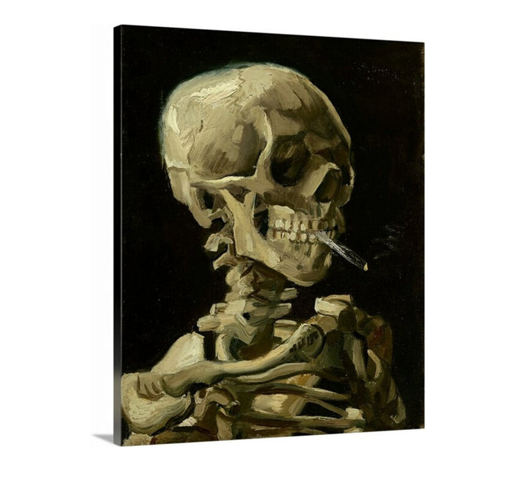 Head of a Skeleton Burning Cigarette Smoking Skull Vincent Van Gogh 