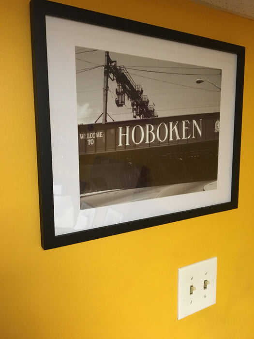 Hoboken NJ Sign welcome wall art framed canvas poster print