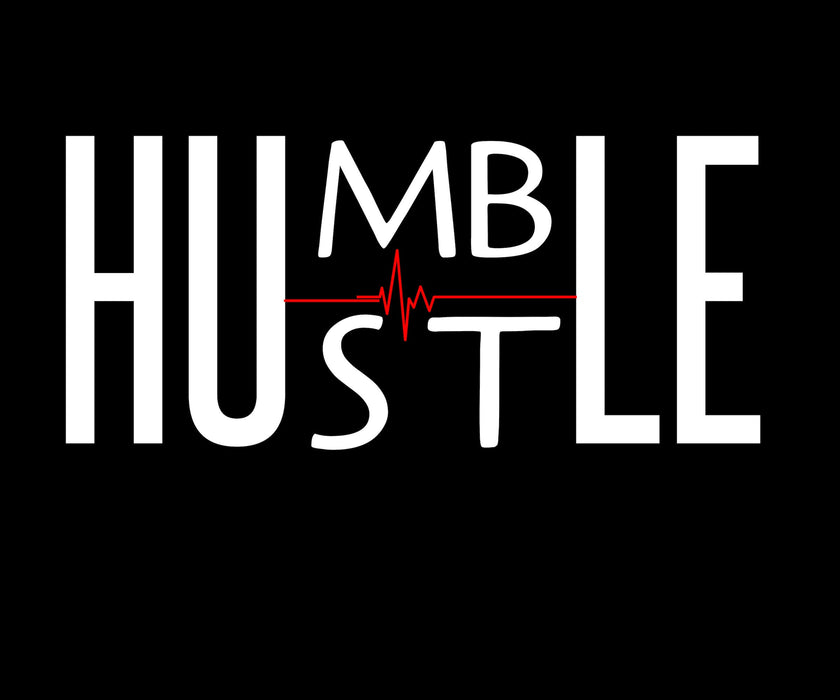 Humble Hustle quote framed art wall Motivational Quotes