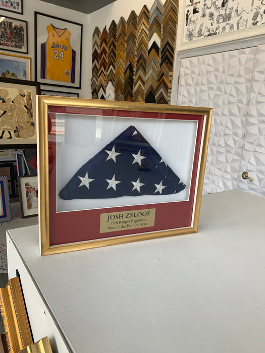 USA Military Funeral Flag Picture Frame - Modern Memory Design Picture frames - New Jersey Frame shop custom framing