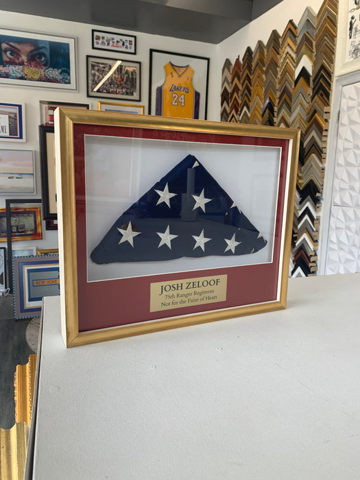 USA Military Funeral Flag Picture Frame - Modern Memory Design Picture frames - New Jersey Frame shop custom framing