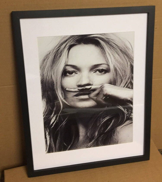 Kate Moss Fashion Mustache poster