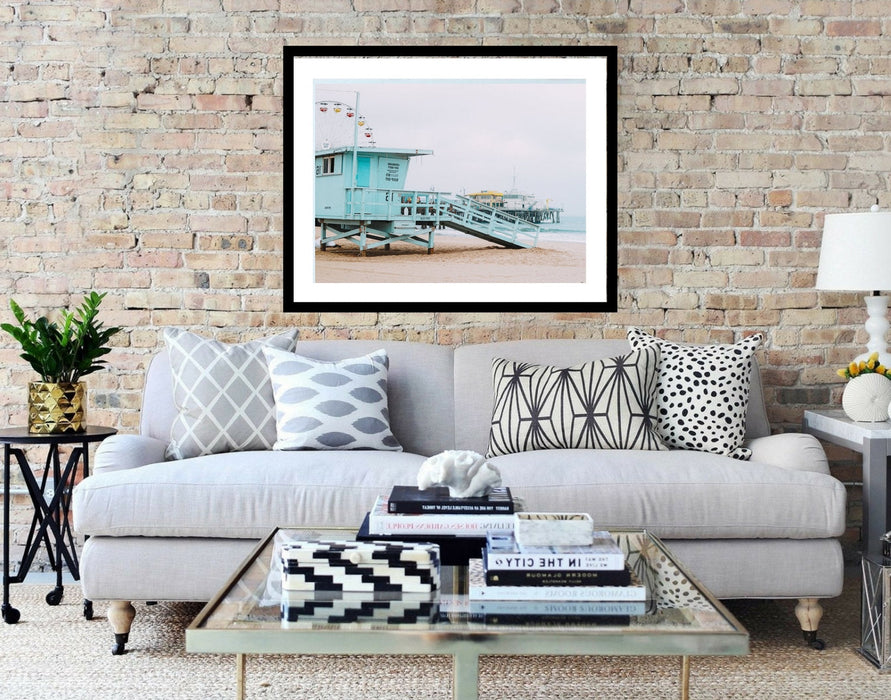 Lifeguard Tower Beach Art print for your home wall art decor 