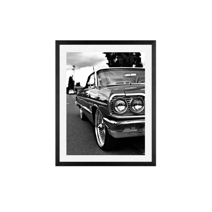 Man Cave gift for him Cigar Vintage Car whiskey art picture frame