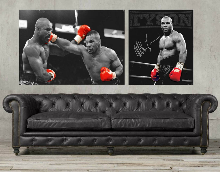 Mike Tyson Holyfield art print framed wall décor poster