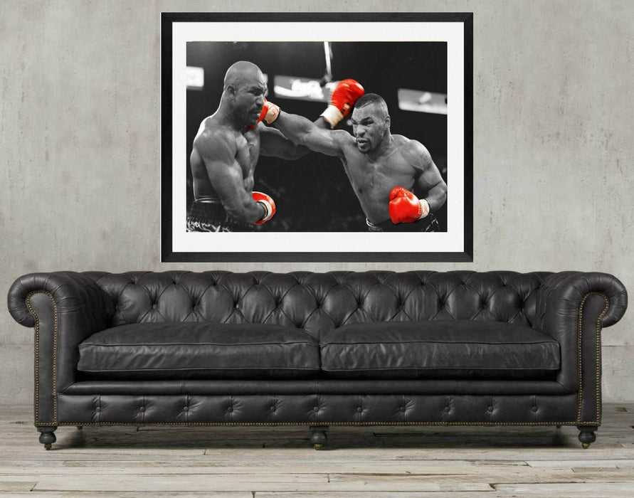 Mike Tyson Holyfield art print framed wall décor poster