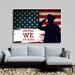 Military United We Stand Patriotic Wall Art Framed canvas print