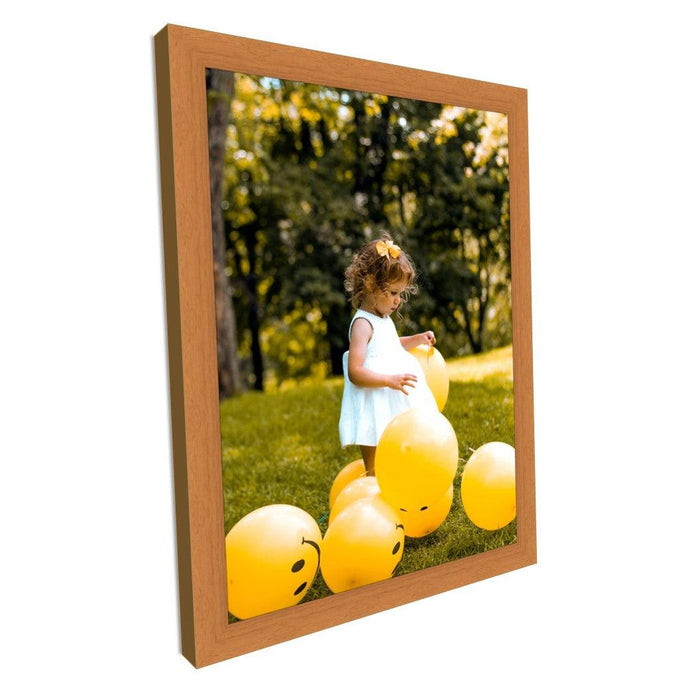 Modern Flat Honey Pecan Wood Picture Frame - Modern Memory Design Picture frames - New Jersey Frame shop custom framing