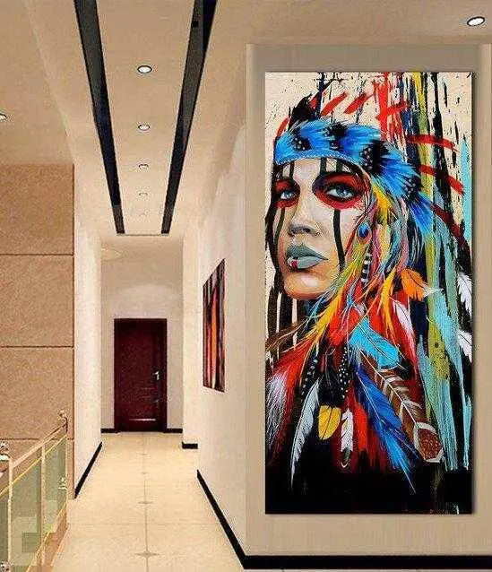 Native American Framed art print decor feminist art 20x30 inch Picture Frame Store New Jersey