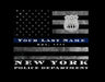 NYPD Police officer Gift Thin Blue line framed art