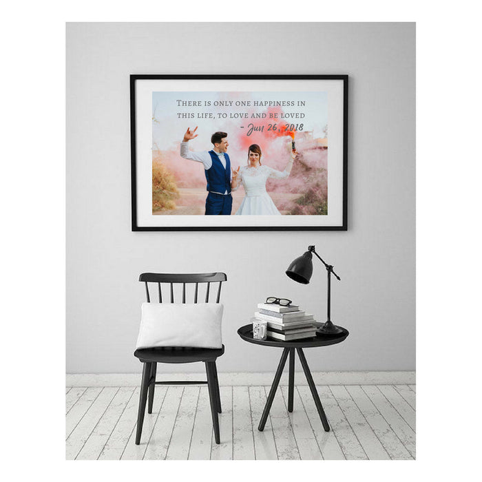 Paper Anniversary Gift, First 1st year anniversary, song lyrics vows photo print