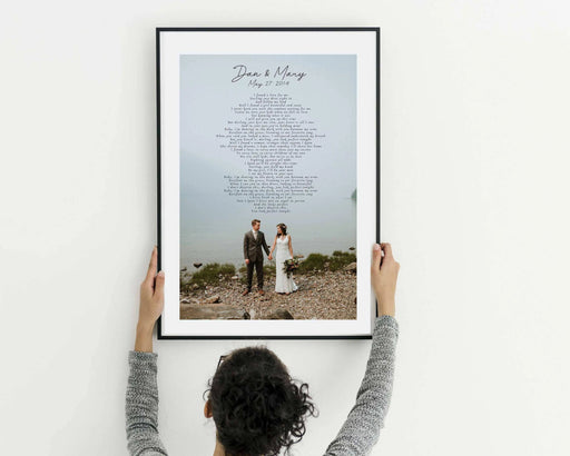 Personalized anniversary lyric wall art gift for wife or husband wall  Picture Frame Store New Jersey