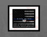 firefighter Police Gift print Thin blue red line