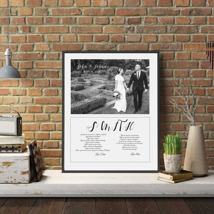 Custom Wedding Anniversary Art gift for Decor 8x10 framed art decor Picture Frame Store New Jersey