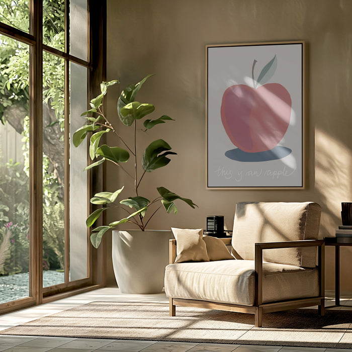 This is an Apple Framed Art Modern Wall Decor