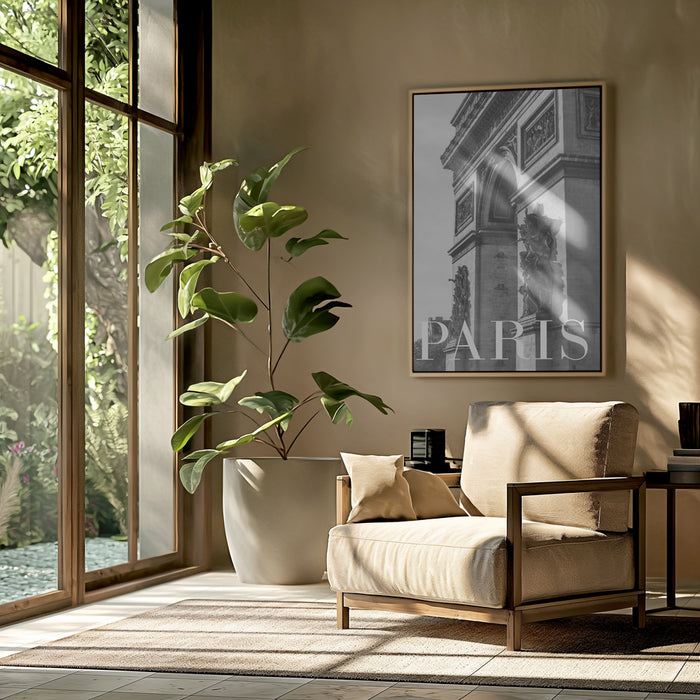 Paris Text 6 Framed Art Modern Wall Decor