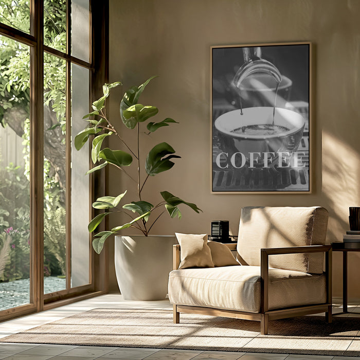 Coffee Text 2 Framed Art Modern Wall Decor