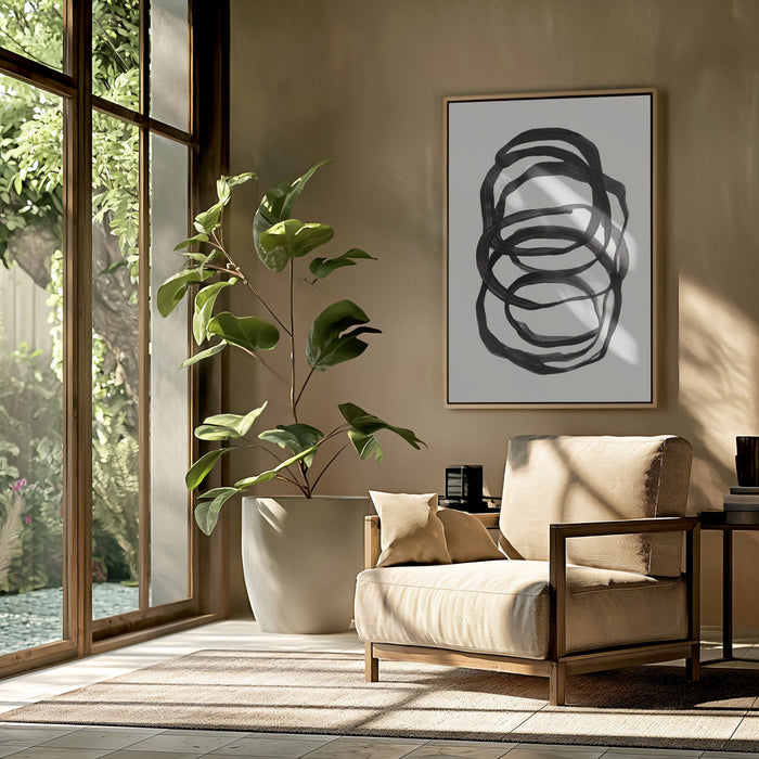 Abstract Lines II Framed Art Modern Wall Decor