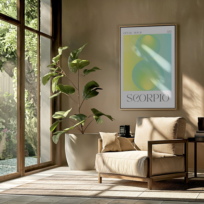 Scorpio Framed Art Modern Wall Decor