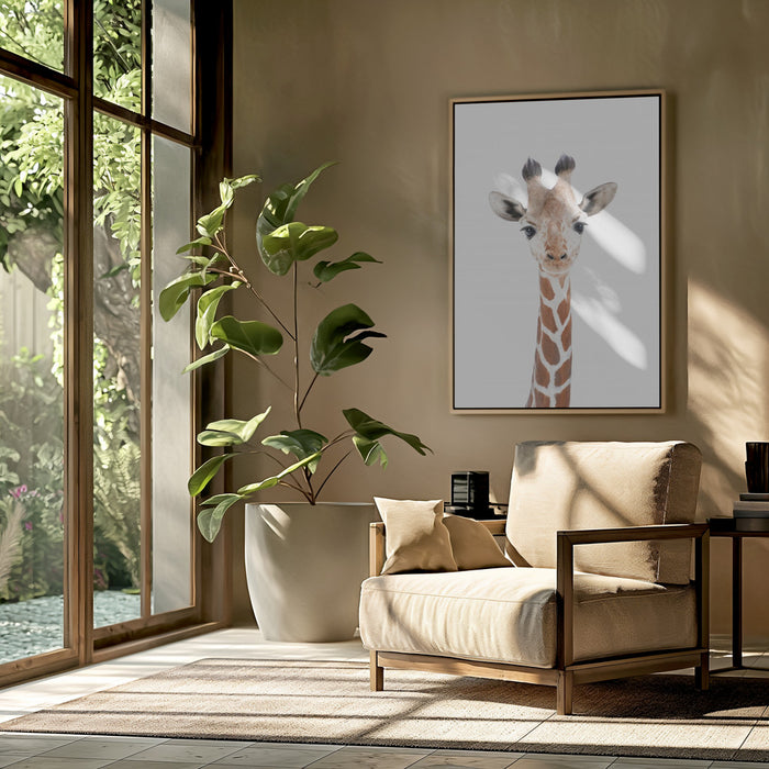 Baby Giraffe Framed Art Wall Decor