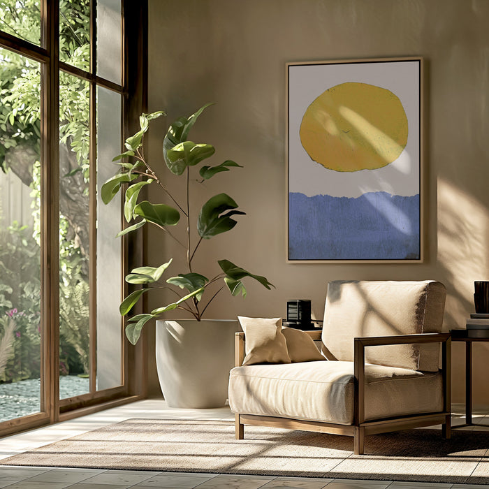 Summer Sun Framed Art Modern Wall Decor