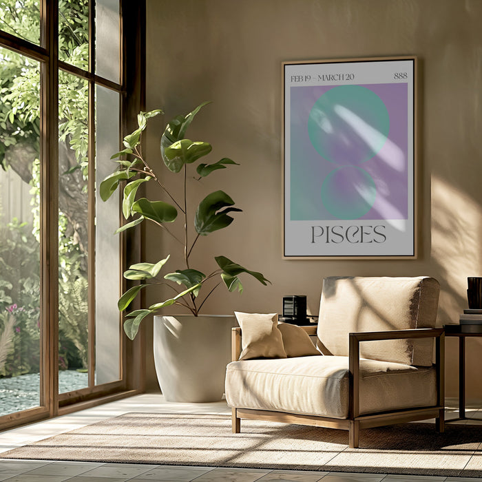 Pisces Framed Art Modern Wall Decor