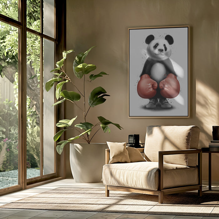 PANDA BOXER Framed Art Wall Decor