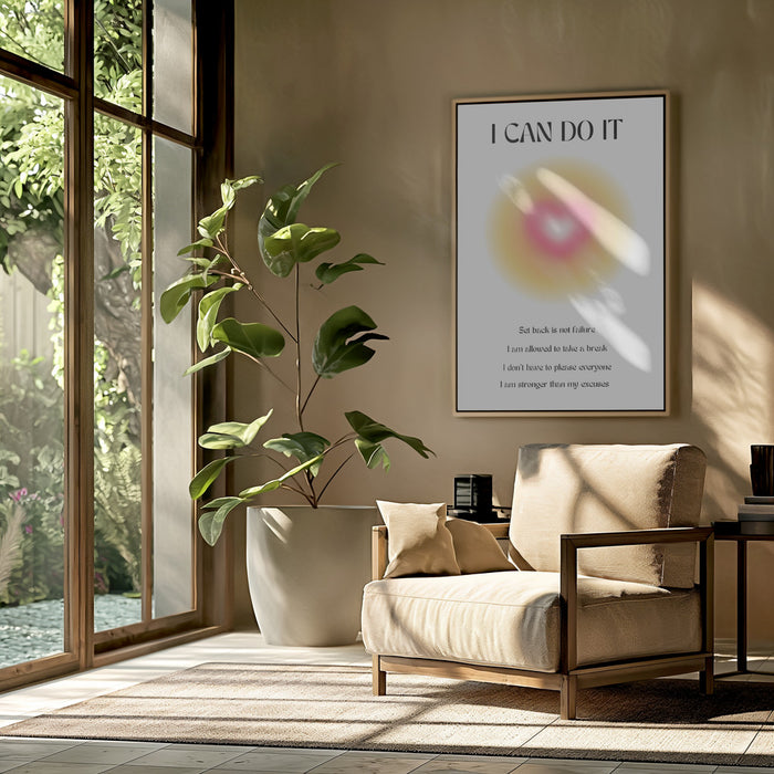 Motivational Aura Poster Framed Art Modern Wall Decor