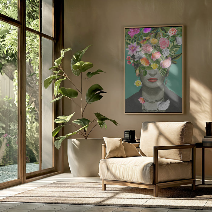 Floral Frida Framed Art Wall Decor