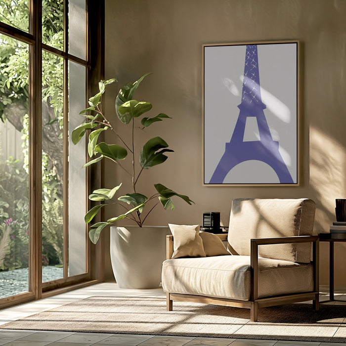 Eiffel Bleu Framed Art Wall Decor