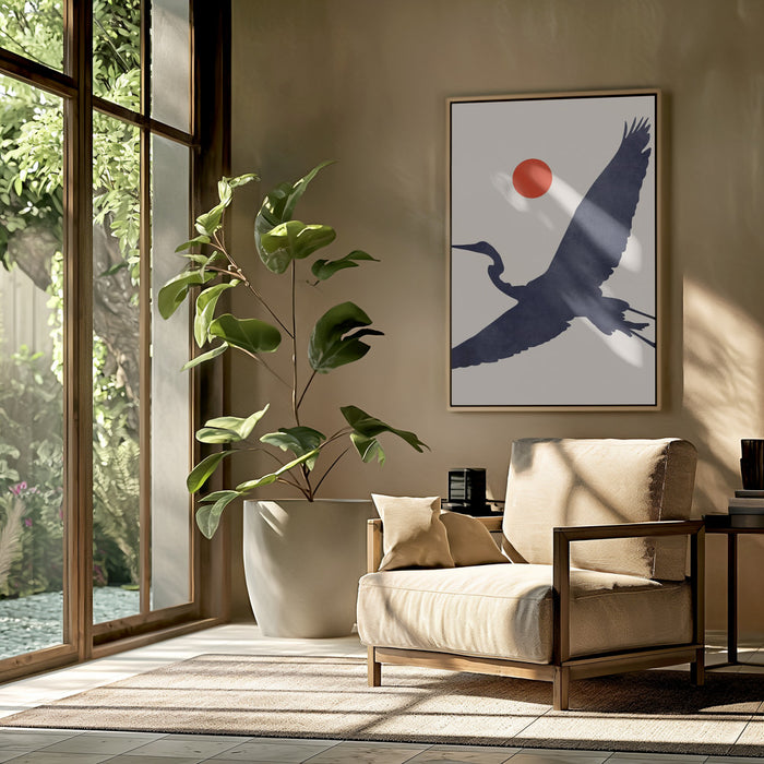 Crane Framed Art Wall Decor