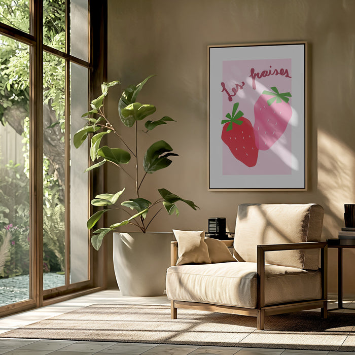 Les Fraises Framed Art Modern Wall Decor