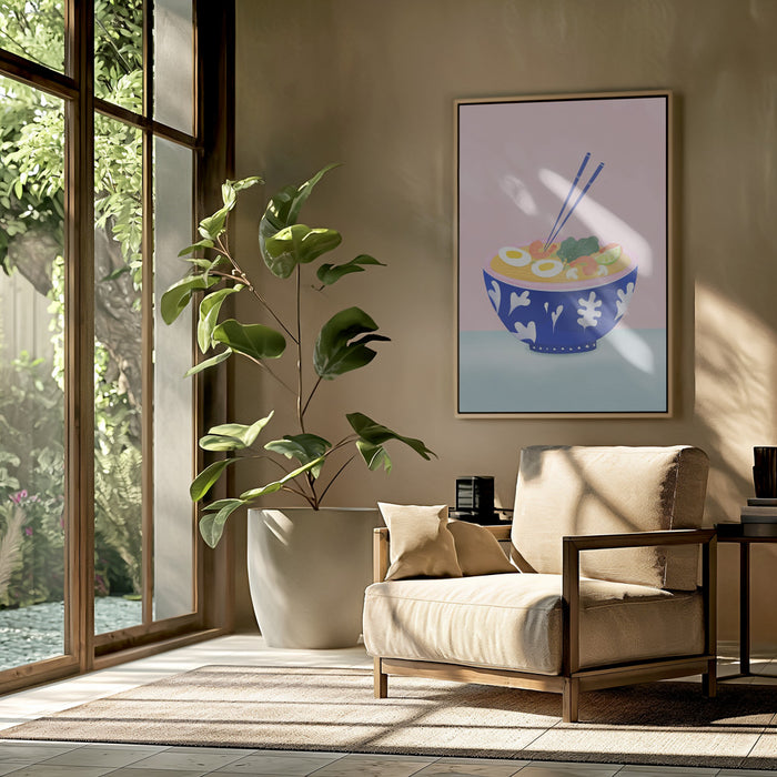 Ramen Bowl Framed Art Modern Wall Decor