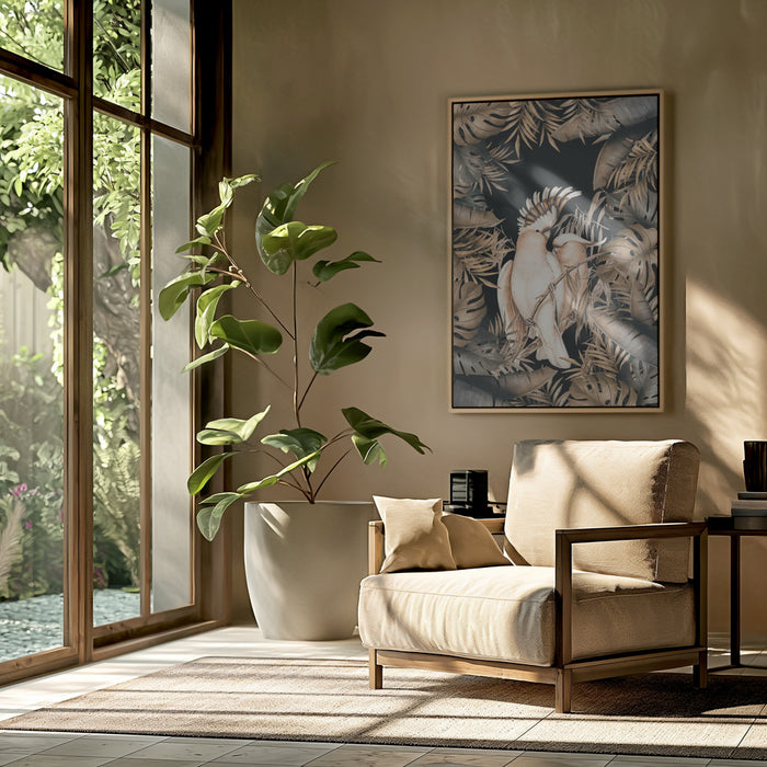 Jungle With Cockatoos Framed Art Wall Decor