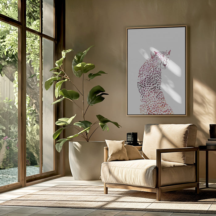 Pink Cheetah Framed Art Wall Decor